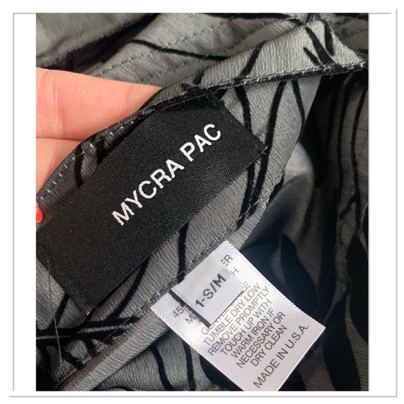 MYCRA PAC Short Donatella Palm Flock Reversible Coat Black - Picture 10 of 12